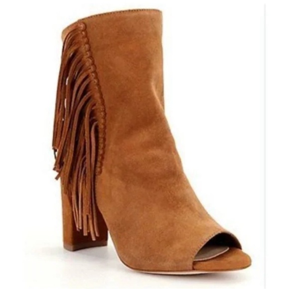 Gianni Bini Renny fringe peep toe booties size 10 - Picture 1 of 8